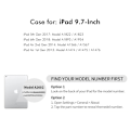 Pikkukuva 7 / 8: Keinonahkainen kotelo jalustalla iPad Air / Air 2 / 9.7 2017 /