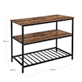 Pikkukuva 5 / 5: Leivontapöytä / Keittiösaari 2 hyllyllä - Rustic Brown/svart