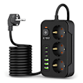 Pikkukuva 1 / 4: Tech-Protect Power Strip 3x 240V pistorasialla + 3xUSB-A + 3xUS