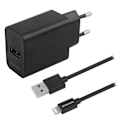 Miniatyrbillede 1 af 2: Essentials USB-oplader 12W MFI med USB til Lightning-kabel - Sv