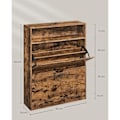 Miniatyrbillede 5 af 5: Skoskab med vendbare døre og åbent rum 80 x 24 x 102 cm - Rusti
