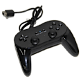 Miniatyrbild 1 av 2: Klassisk Gamepad Handkontroll för Nintendo Wii - Svart