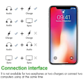 Miniatyrbillede 5 af 10: Høretelefon- og ladeadapter Lightning x 2  til Lightning