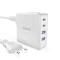 Miniatyrbillede 1 af 2: Dudao GaN USB-oplader med 100W 2xUSB-C og 2xUSB Dudao - Hvid
