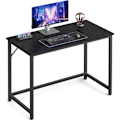 Miniatyrbillede 1 af 6: sort skrivebord med metalramme - 100 x 50 x 75 cm