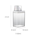 Miniatyrbild 5 av 5: Tvättmedelsbehållare med måttskala och lufttät design - 1100ml