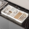 Miniatyrbild 6 av 6: Justerbar besticklåda i off-white för flexibel förvaring