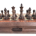 Miniatyrbillede 3 af 4: Skak-sæt - Sort/Hvide Brikker 31,5x27,2 cm