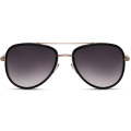 Pikkukuva 2 / 2: Unisex Aviator-aurinkolasit – Kultainen kehys, mustat linssit,
