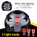 Pikkukuva 5 / 7: Dunlop pyöräilykypärä LED-valolla 58-61cm