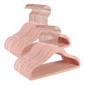 Barngalgar med sammet 50-pack – pastellrosa galgar med 360° rot