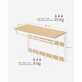 Miniatyrbillede 7 af 7: Hattehylde med knagerække - hvid/træ