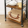Miniatyrbild 4 av 5: Serveringsvagn med 3 hyllor - Rustik brun