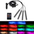Pikkukuva 1 / 8: Auton lattian valaisin 36kpl LED 4in1 RGB Neon - Äänenhallinta