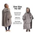 Miniatyrbillede 4 af 4: Oversize hættetrøje i ultrablød fleece - grå