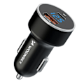 Miniatyrbild 1 av 2: Billaddare 36W med PD/QC 3.0 USB och USB-C
