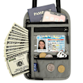 Miniatyrbild 4 av 4: Reseplånbok med RFID-skydd - Grå
