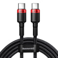 Miniatyrbillede 1 af 4: Baseus Cafule PD USB-C - USB-C 100W 5A 2 m Rød/Sort