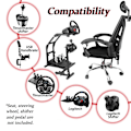 Miniatyrbild 7 av 7: Racingstativ för ratt & pedaler - Thrustmaster / Logitech kompa