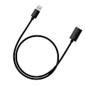 Miniatyrbillede 1 af 2: Baseus USB 2.0 Forlængerkabel 50 cm - Sort