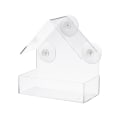 Miniatyrbild 2 av 6: Fågelmatare i transparent husdesign för fönster - med väderskydd