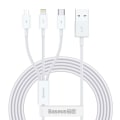 Miniatyrbillede 1 af 2: Baseus 3-i-1-ladekabel USB - Lightning + USB-C + MicroUSB 1,5 m