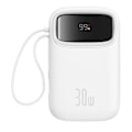 Pikkukuva 1 / 4: Baseus QPow 2 Powerbank 30W 10000mAh USB-C-kaapeleilla - Valkoi