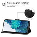 Pikkukuva 4 / 5: Keinonahkakotelo korttipaikoilla Samsung Galaxy S20 FE - Musta