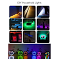 Miniatyrbillede 8 af 8: USB-drevet TV-belysning / LED-lyskæde med Fjer - 12W 60 LEDs SM