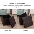 Miniatyrbild 4 av 4: Sittpuff / Fotpall med smart förvaring i imitationsläder 30cm