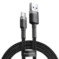 Miniatyrbillede 1 af 2: Baseus Cafule flettet USB-kabel USB til USB-C QC3.0 2A 2m