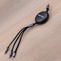 Pikkukuva 2 / 2: Forever 3in1 USB-kaapeli, USB Lightning + 2xUSB-C 1,2 m 100W -