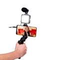 Miniatyrbillede 2 af 6: Grundigt Vlog-sæt med mikrofon, LED og stativ