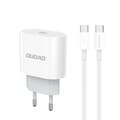 Dudao USB-C-laddare med PD 20W och USB-C-kabel för snabb och sä