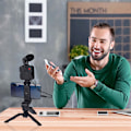 Miniatyrbild 6 av 6: Grundig Vloggkit med Mikrofon, LED och Stativ