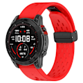 Pikkukuva 2 / 3: Silikoniranneke Garmin Fenix 5 / 6 / 7 / 8 20mm - punainen