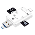 Miniatyrbillede 1 af 2: 4i1 Memorycardlæser USB/Lightning/MicroUSB
