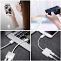 Miniatyrbild 9 av 10: Ladd- och hörluradapter – Lightning till 3,5 mm & Lightning-por