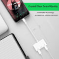 Miniatyrbillede 4 af 8: Høretelefon- og ladeadapter 2 x Lightning + 3,5mm til Lightning
