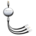 Pikkukuva 1 / 2: Forever 3in1 USB-kaapeli, USB Lightning + 2xUSB-C 1,2 m 100W -