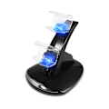 Miniatyrbillede 2 af 5: Opladningsstation for 2x PS4-kontroller med farvestærk LED-bely