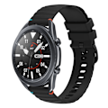 Miniatyrbillede 1 af 4: Silikonearmbånd til Samsung Galaxy Watch 3 45mm - Sort