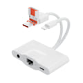 Pikkukuva 1 / 7: Ethernet-sovitin USB-C-, Lightning-, USB- ja MicroUSB-liitännäl