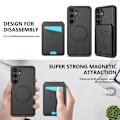 Miniatyrbillede 3 af 6: Kortholder og stativ med magnet til Samsung Galaxy S24 - Svart