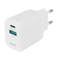 Miniatyrbild 1 av 2: Deltaco Väggladdare med 1xUSB 18W och 1xUSB-C PD 20W