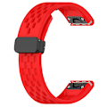 Pikkukuva 1 / 3: Silikoniranneke Garmin Fenix 5 / 6 / 7 / 8 20mm - punainen