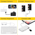 Miniatyrbild 8 av 10: Lightning till Minneskortläsare + USB & Lightning