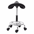 Miniatyrbillede 2 af 3: Sadelstol på hjul - højdejusterbar ergonomisk kontorstol med dr