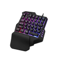 Miniatyrbillede 2 af 3: Enhånds-gamingtastatur med belysning - 7 RGB-farver
