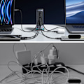 Miniatyrbild 5 av 5: Joyroom GaN Laddstation 65W med 4xUSB-C och 2xUSB - Mörkgrå
